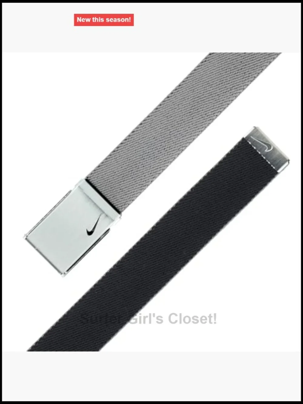 Reversible Stretch Web Belt with Nickel Buckle, Cut-to-Fit for Golf